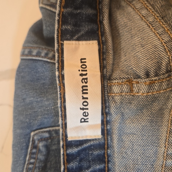 Reformation Womens Mid Rise Button Fly Medium Wash Jeans Blue Size 27 - Picture 9 of 9